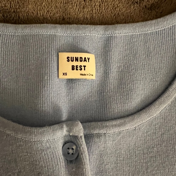 Sunday Best Izzy Cardigan in Light Blue Size XS - Picture 2 of 5